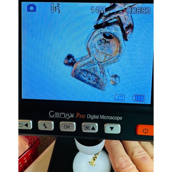 Sterling Silver 925 Gold Tone X Link Tennis Bracelet with White Crystals, 7.5" - Picture 6 of 8